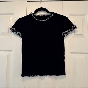 Zara Ribbed Stretch T-Shirt